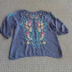 Johnny Was XL Peasant Blouse